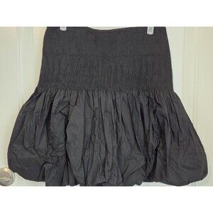 H&M black bubble skirt w/ smocked waist & voluminous puffy hem - Size L